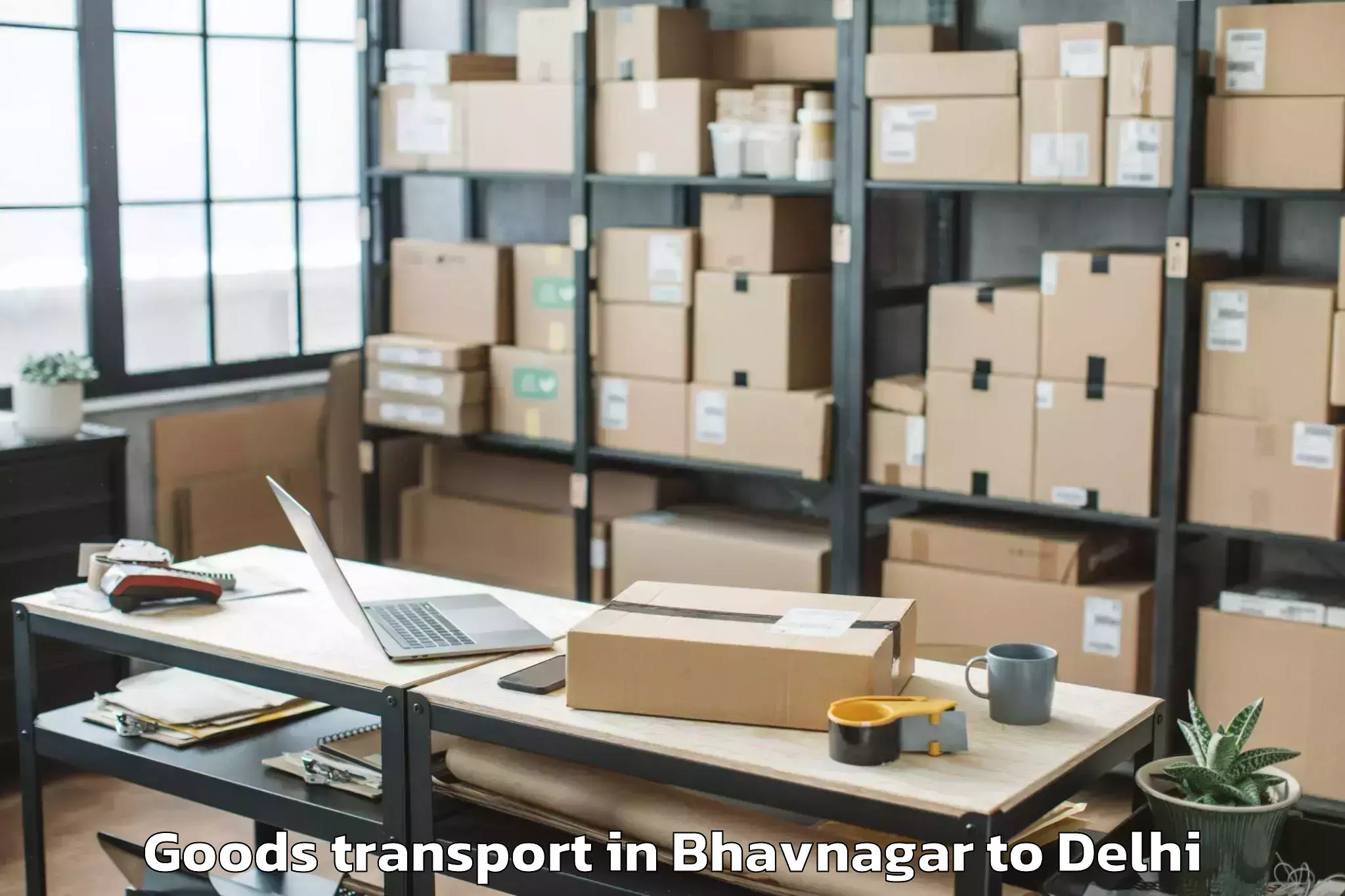 Quality Bhavnagar to D Mall Rohini Goods Transport